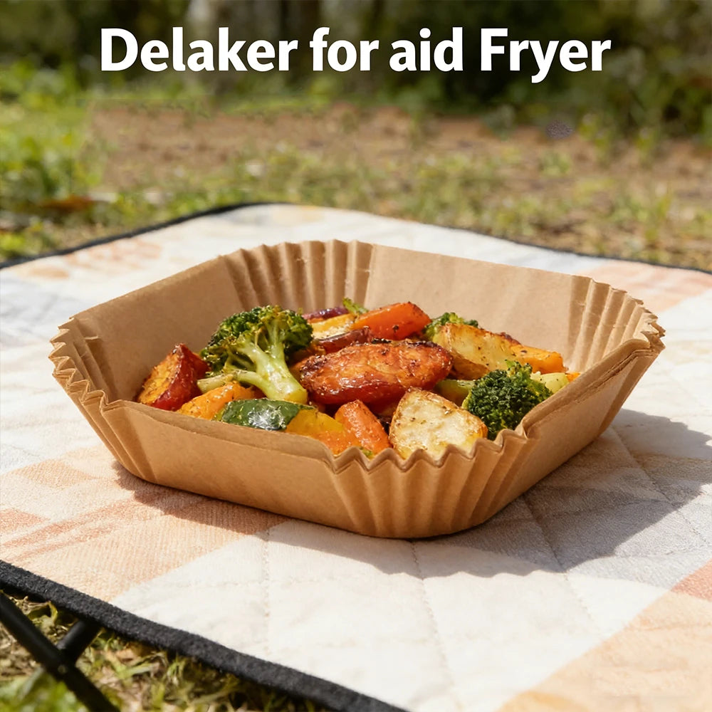 Papier cuisson jetable pour Air Fryer – 50 ou 100 pièces