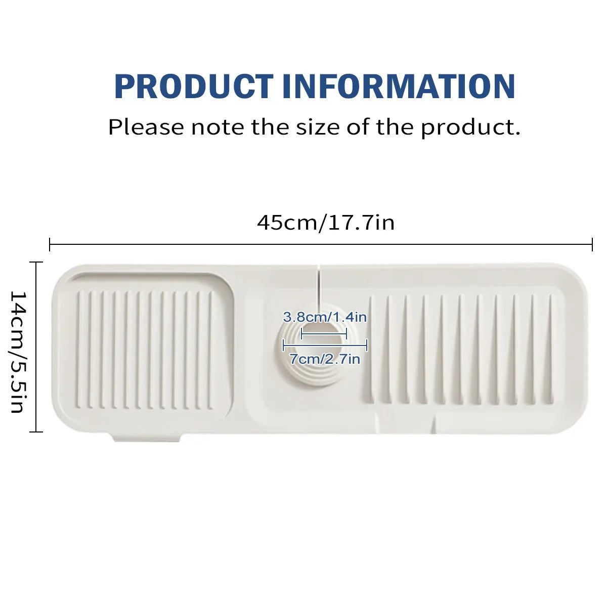 Tapis égouttoir en silicone pour robinet – anti-éclaboussures