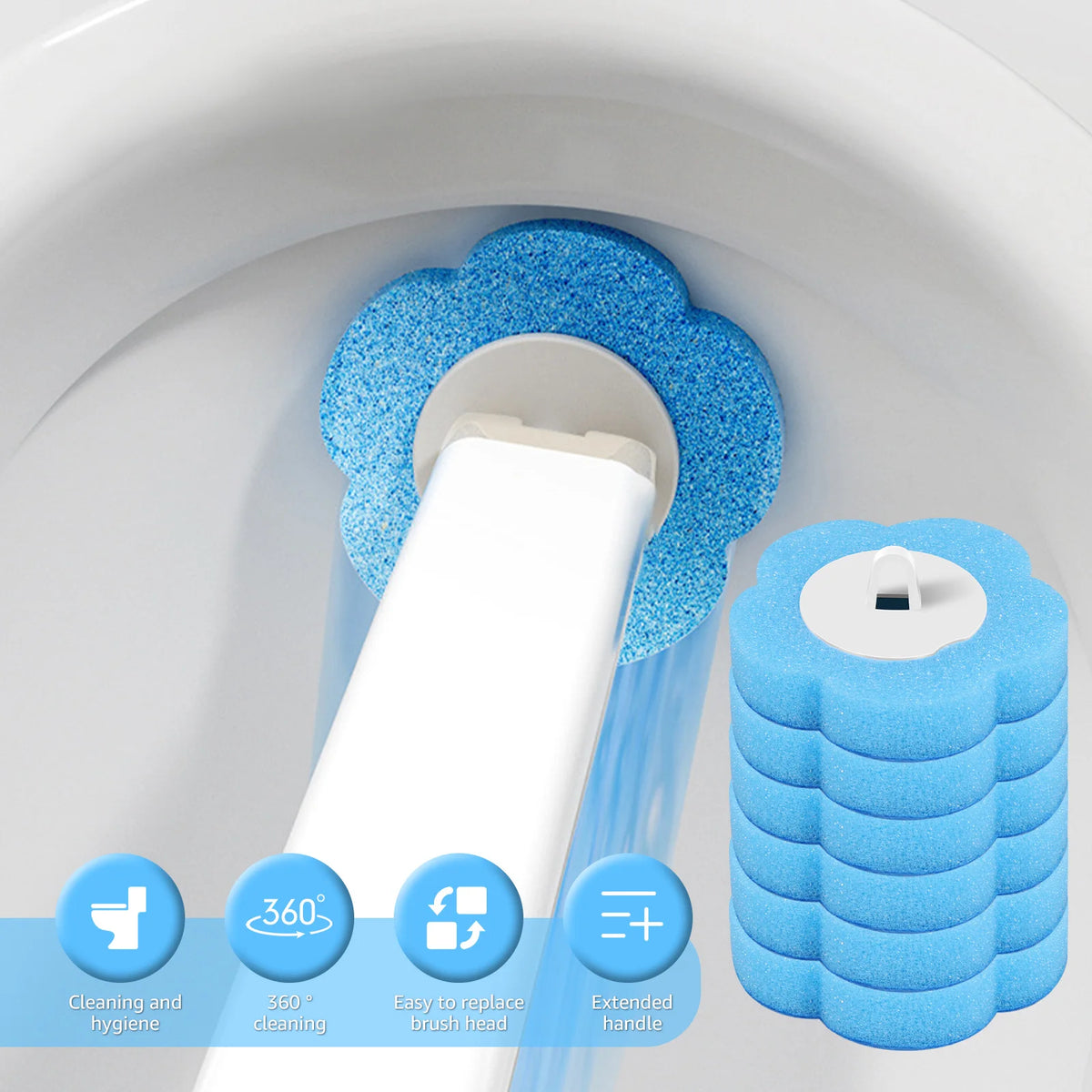 Recharges jetables pour brosse WC – 18 à 72 pièces