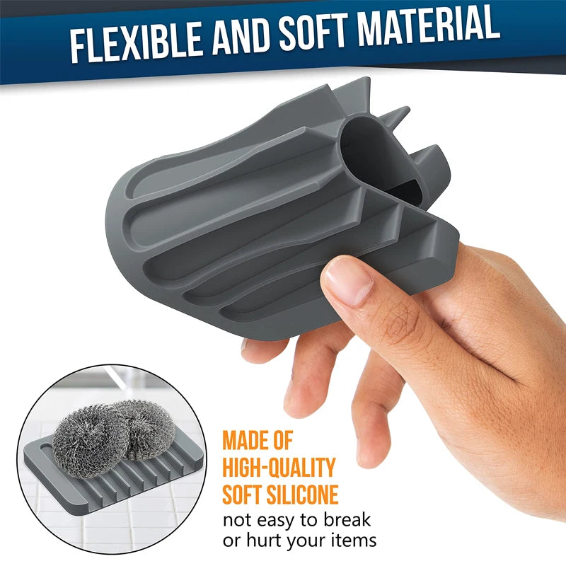 Porte-savon égouttoir en silicone antidérapant