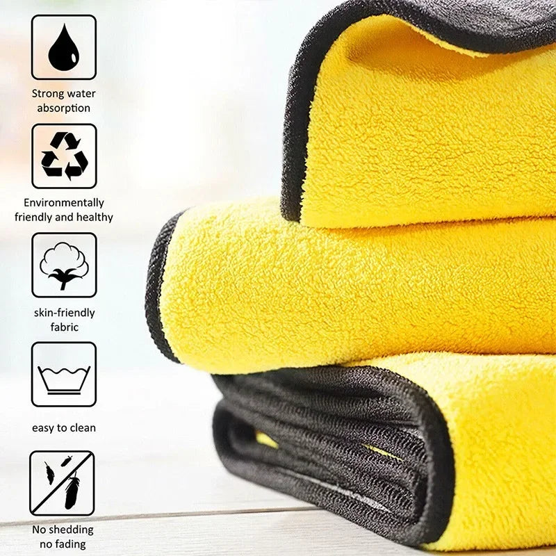 Chiffons microfibres pour lavage et séchage de voiture