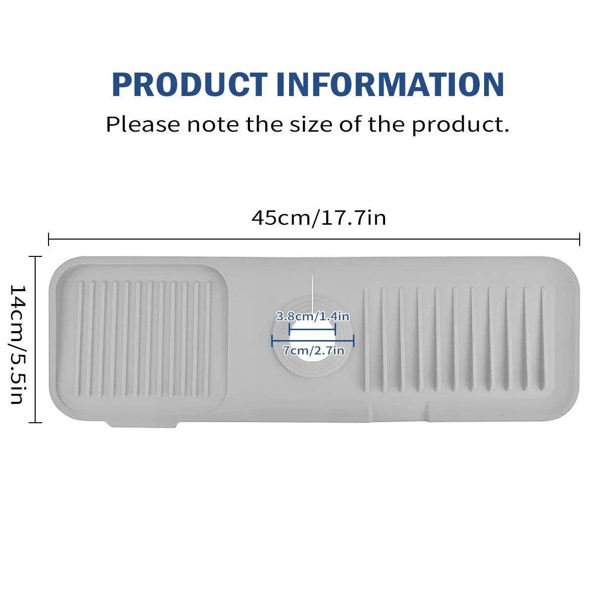 Tapis égouttoir en silicone pour robinet – anti-éclaboussures