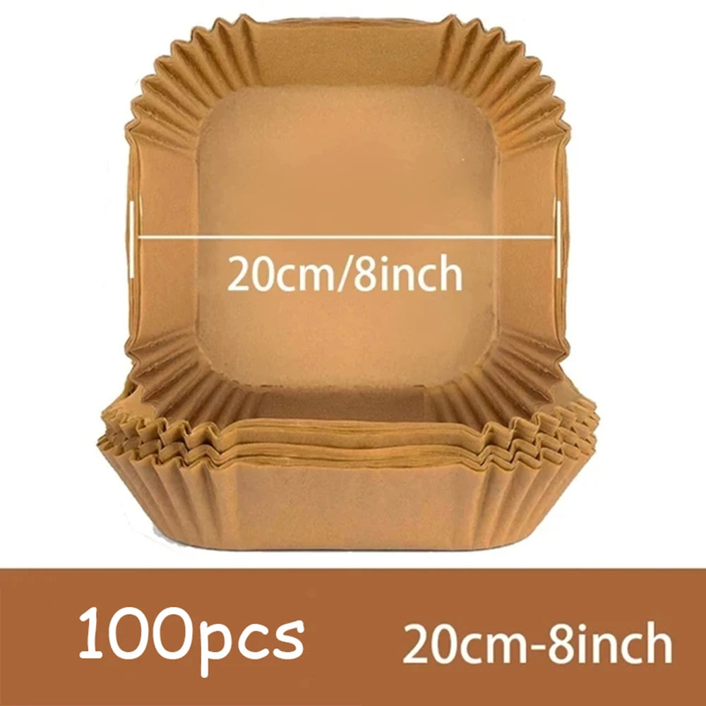 Papier cuisson jetable pour Air Fryer – 50 ou 100 pièces
