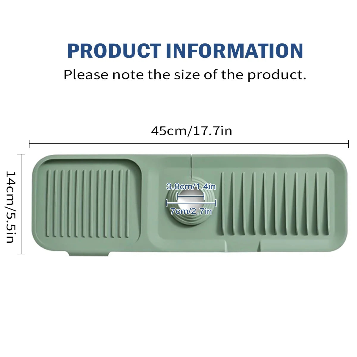Tapis égouttoir en silicone pour robinet – anti-éclaboussures