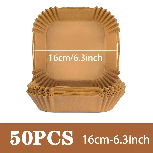 Papier cuisson jetable pour Air Fryer – 50 ou 100 pièces
