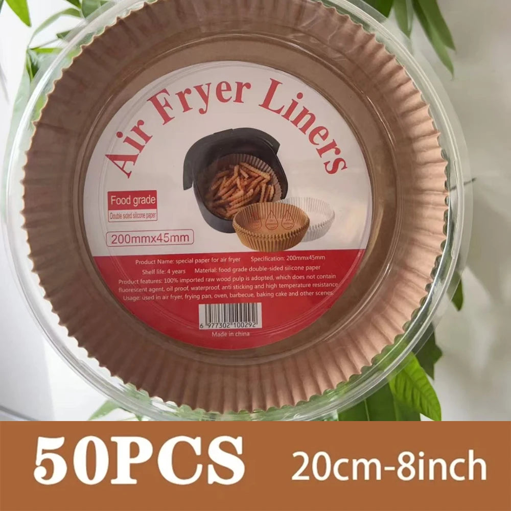 Papier cuisson jetable pour Air Fryer – 50 ou 100 pièces