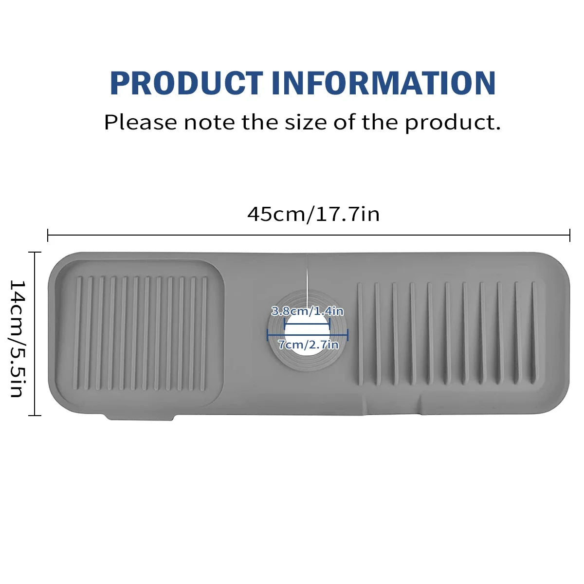 Tapis égouttoir en silicone pour robinet – anti-éclaboussures