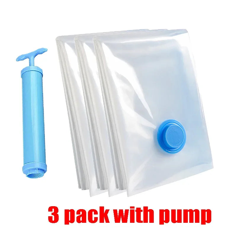 Sacs de rangement sous vide pour vêtements avec pompe