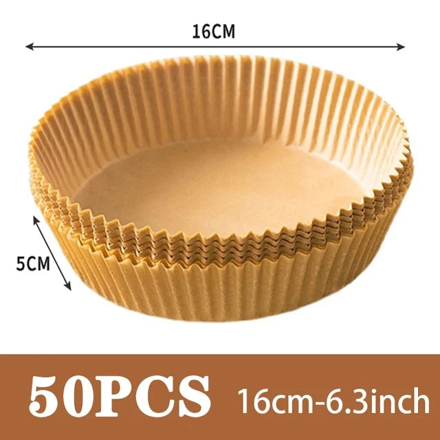 Papier cuisson jetable pour Air Fryer – 50 ou 100 pièces