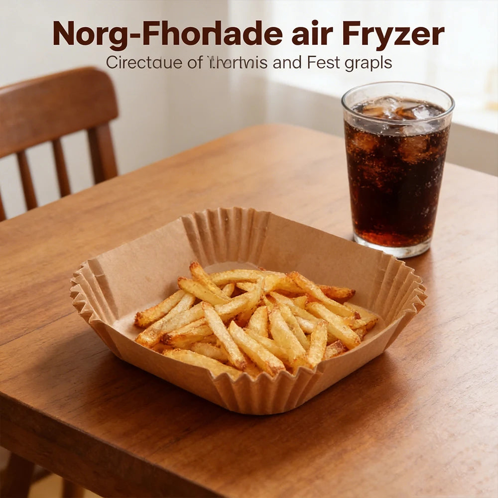 Papier cuisson jetable pour Air Fryer – 50 ou 100 pièces