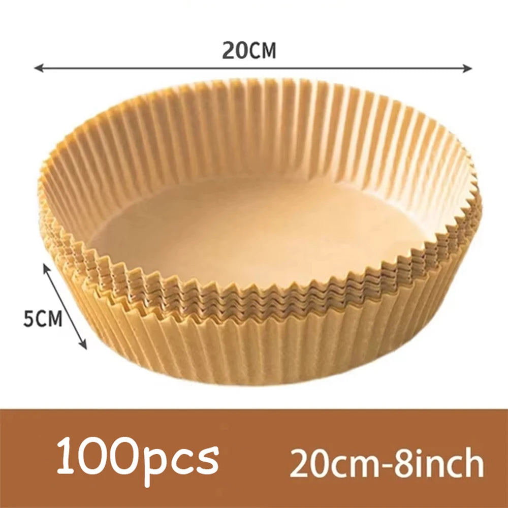 Papier cuisson jetable pour Air Fryer – 50 ou 100 pièces