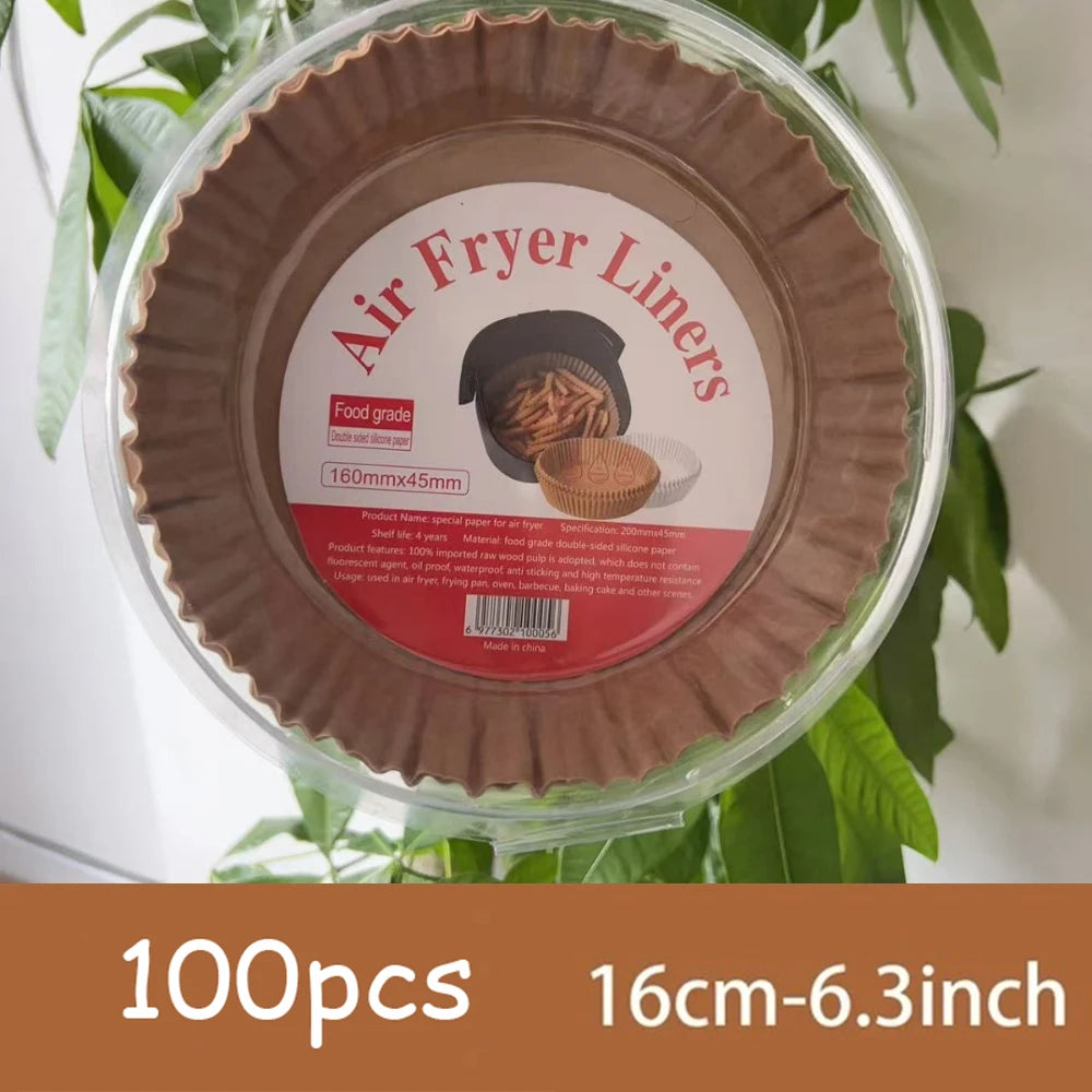 Papier cuisson jetable pour Air Fryer – 50 ou 100 pièces