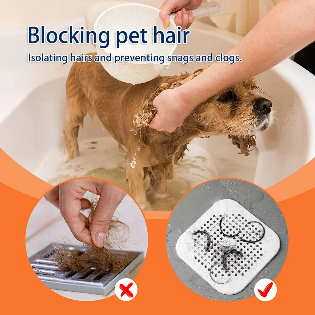 Filtre attrape-cheveux en silicone pour douche et lavabo