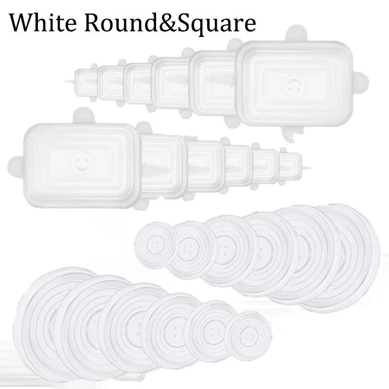 Couvercles extensibles en silicone – Lots de 6 à 24