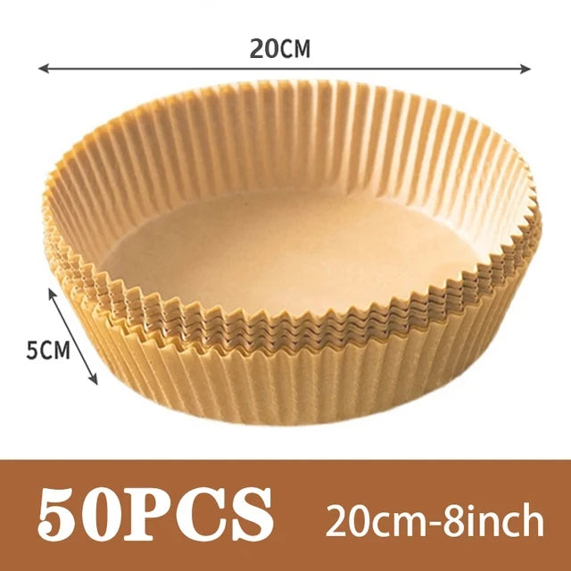 Papier cuisson jetable pour Air Fryer – 50 ou 100 pièces