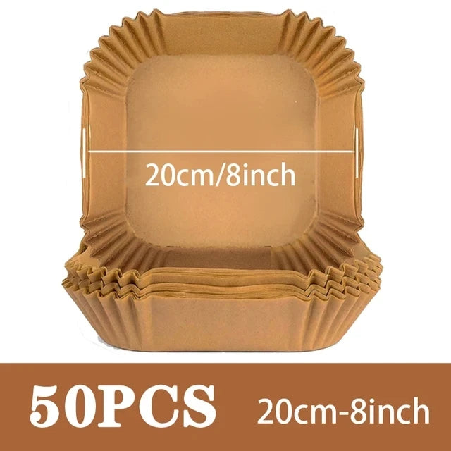 Papier cuisson jetable pour Air Fryer – 50 ou 100 pièces
