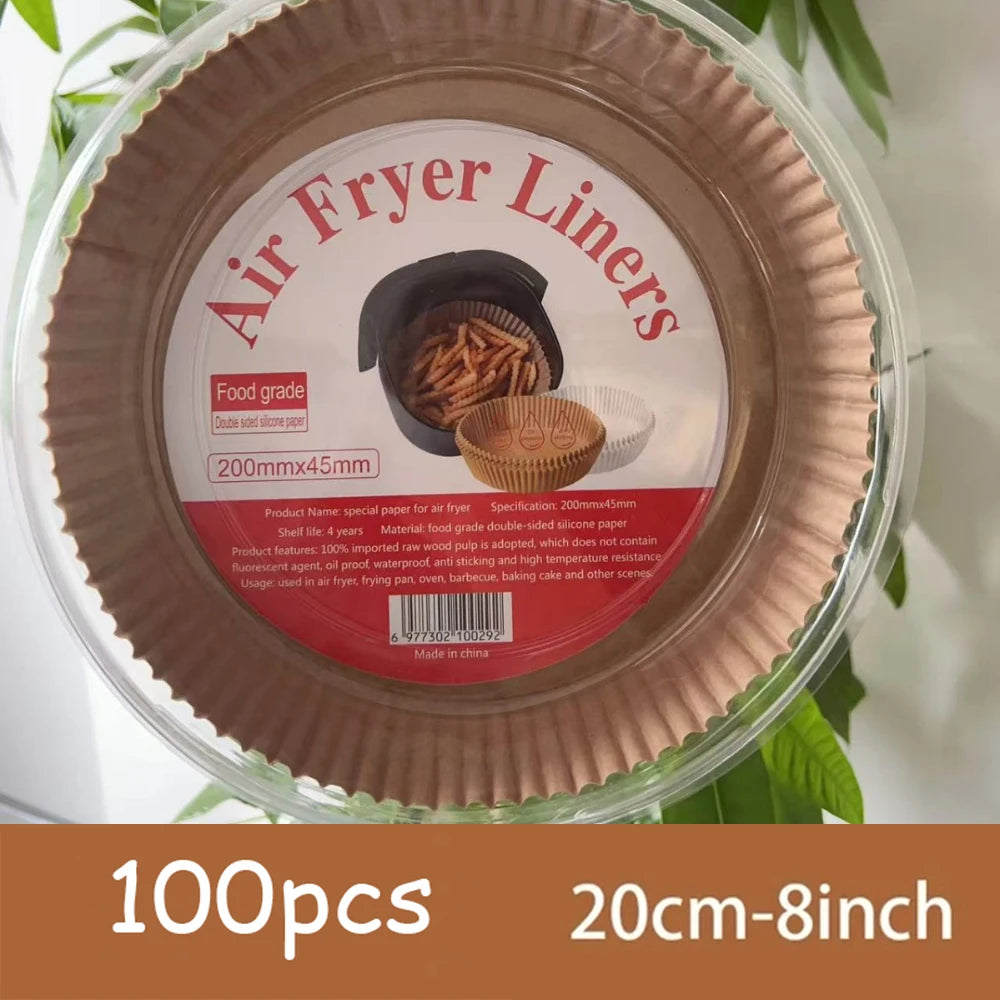 Papier cuisson jetable pour Air Fryer – 50 ou 100 pièces