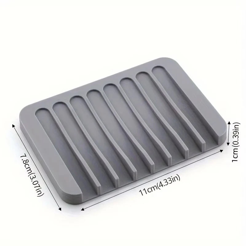Porte-savon égouttoir en silicone antidérapant