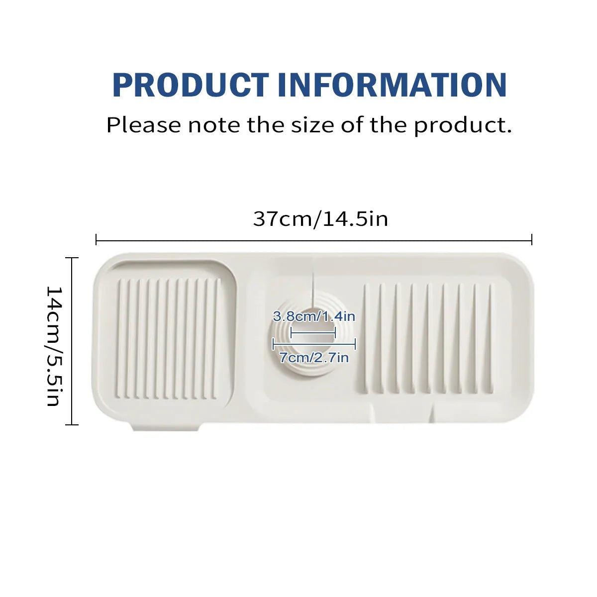 Tapis égouttoir en silicone pour robinet – anti-éclaboussures