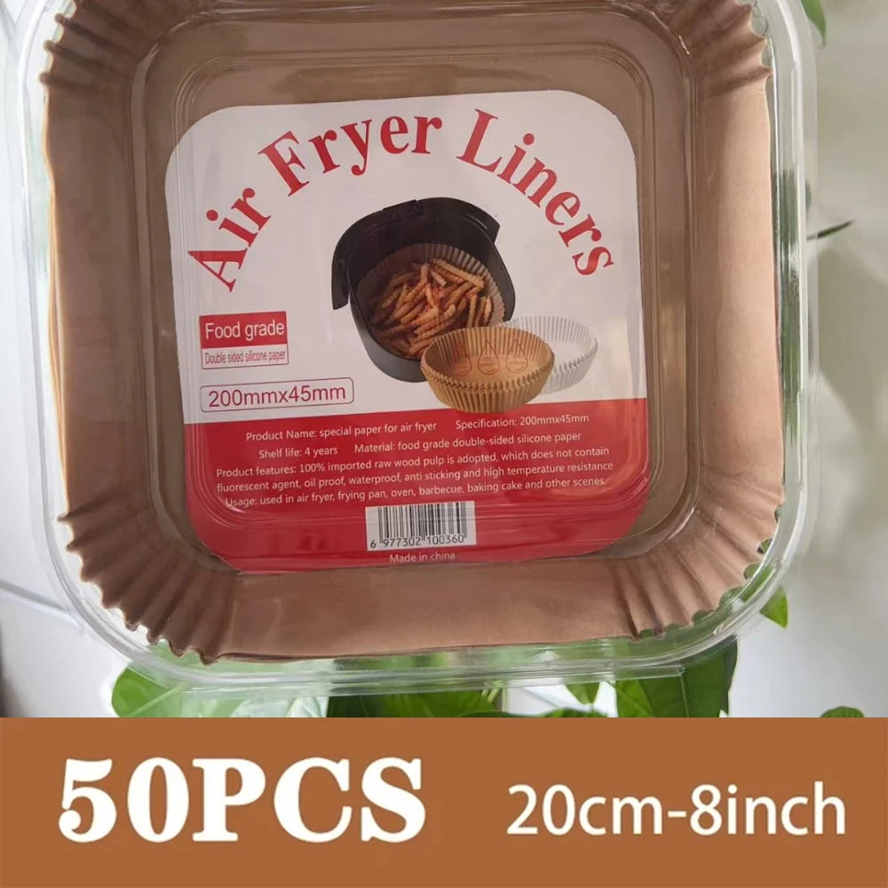 Papier cuisson jetable pour Air Fryer – 50 ou 100 pièces
