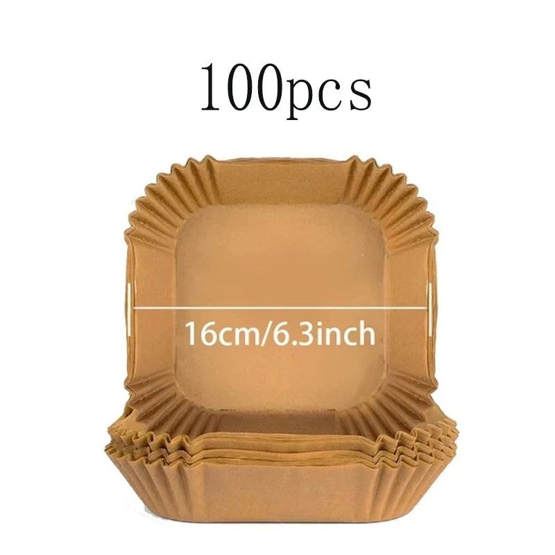 Papier cuisson jetable pour Air Fryer – 50 ou 100 pièces