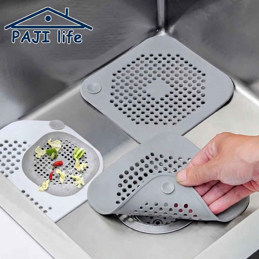 Filtre attrape-cheveux en silicone pour douche et lavabo