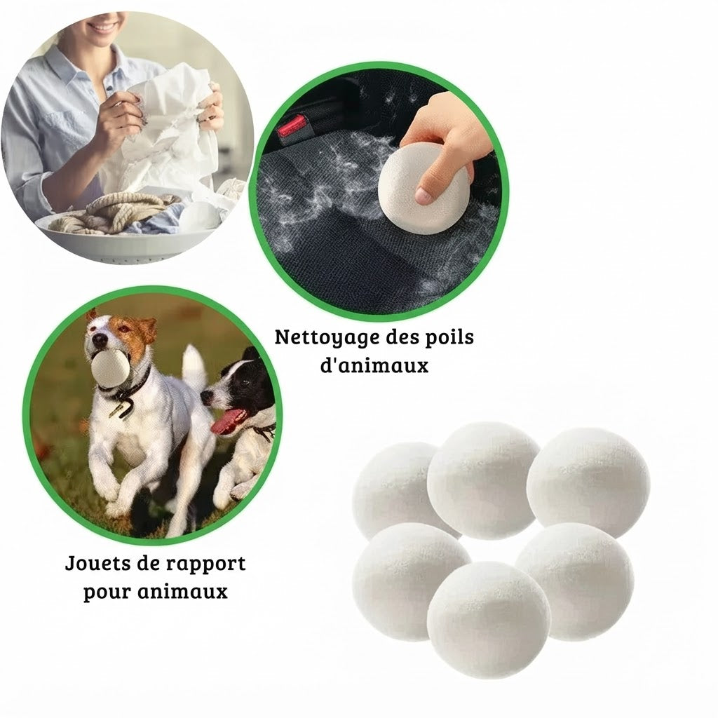 Balles de séchage réutilisables en laine – photo 3