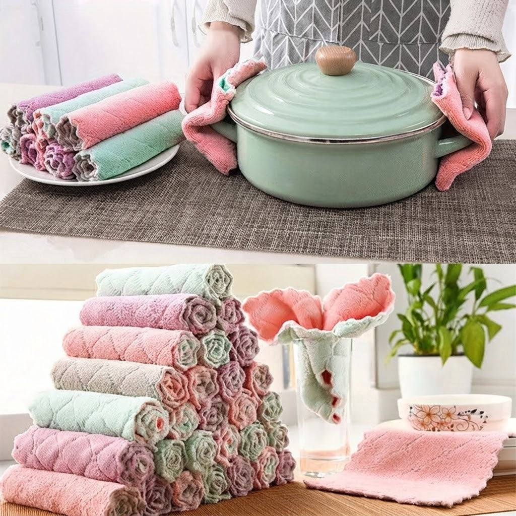 Chiffons multi-usages absorbants – Lot de 10