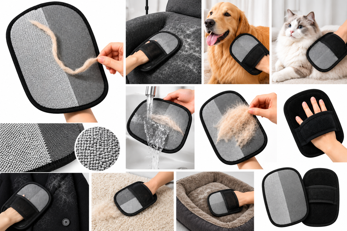 Gant attrape-poils réutilisable – détails et usages