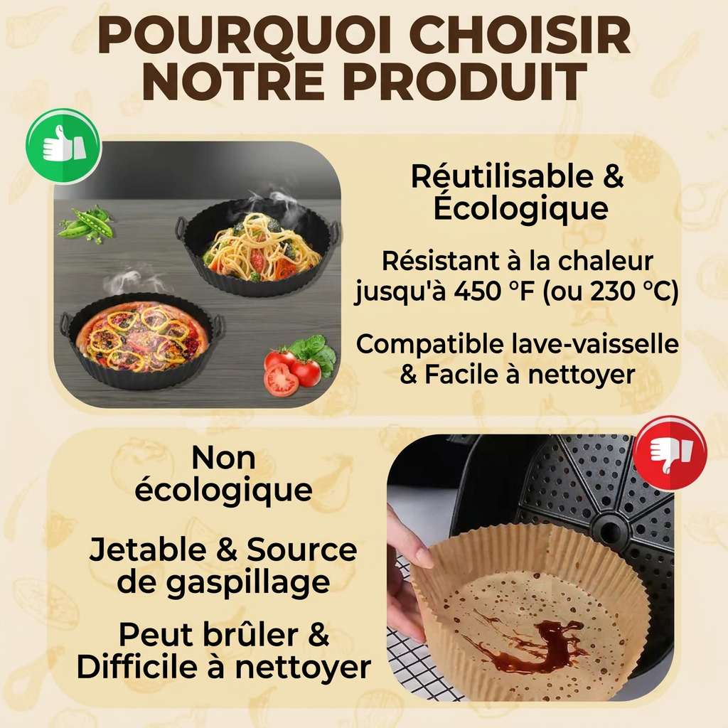 Panier silicone réutilisable Air Fryer – photo 4